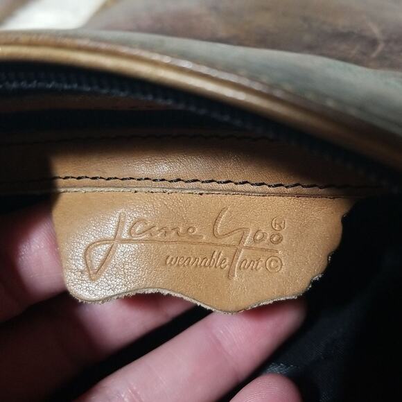 Rare!!! Vintage Jane Yoo Handpainted Wearable Art Crossbody Bag - Picture 6 of 9